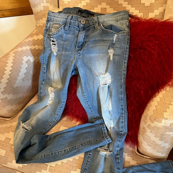 Flying Monkey Deconstructed Low Rise Skinny Jeans Sz 26 - Picture 2 of 7